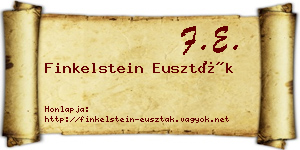 Finkelstein Euszták névjegykártya